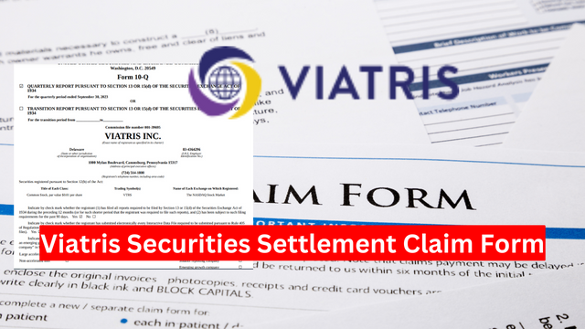 Viatris Securities Settlement Claim Form