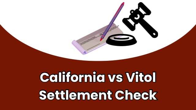 California vs Vitol Settlement Check
