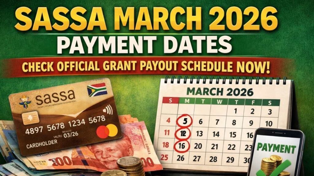 SASSA March 2026 Payment Dates: Check Official Grant Payout Schedule Now