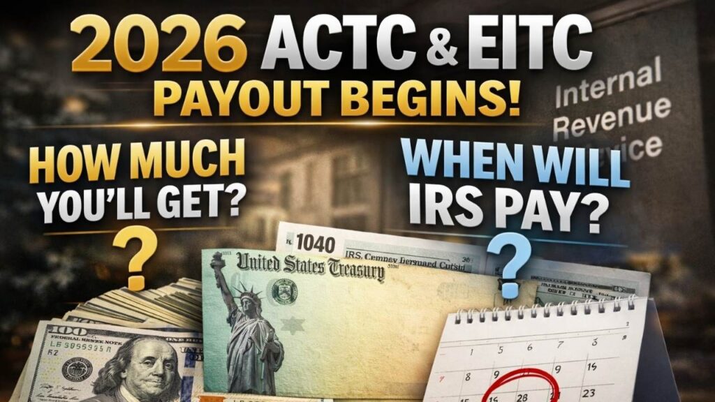 2026 ACTC & EITC Payout Begins: How Much You’ll Get & When IRS Will Send Payments