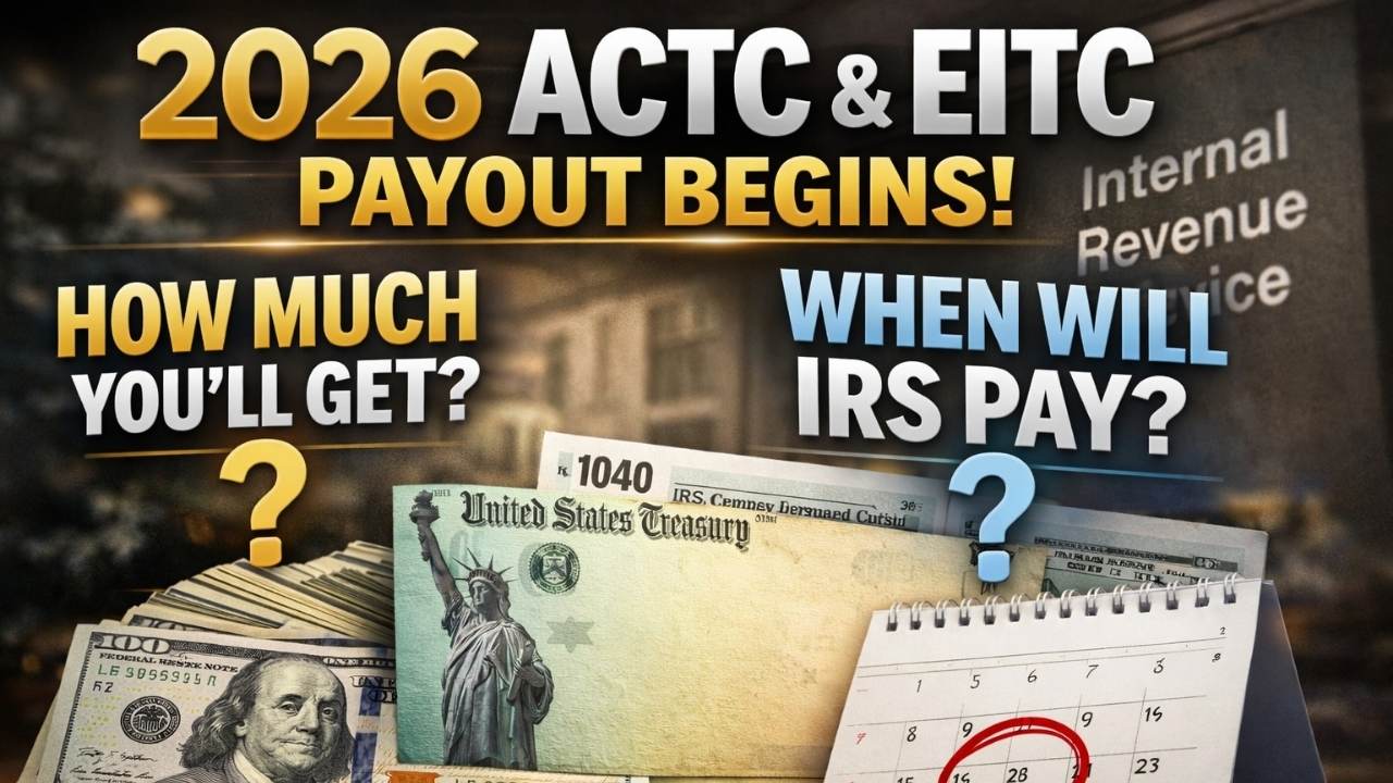 2026 ACTC & EITC Payout Begins: How Much You’ll Get & When IRS Will Send Payments