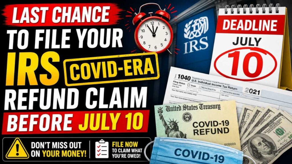 Last Chance to File Your IRS COVID-Era Refund Claim Before July 10