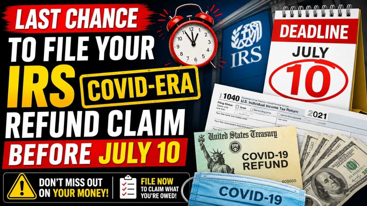 Last Chance to File Your IRS COVID-Era Refund Claim Before July 10